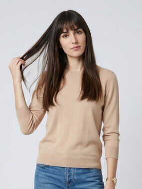 STRENESSE 100% Wool Sweater with Buttons up the Back Beige Size US 4